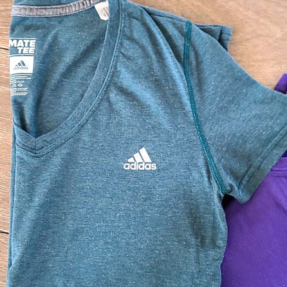Lot bundle of 2 ADIDAS "Ultimate Tee" Womens tees